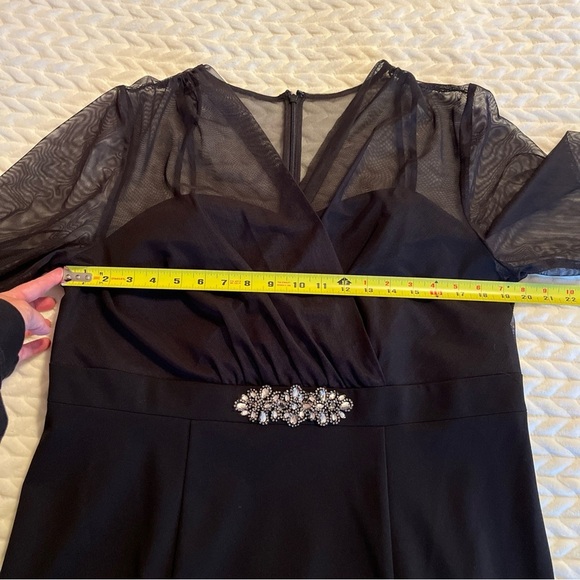 Alex Evenings Plus  Black Formal Evening Dress size 16W - Picture 11 of 12